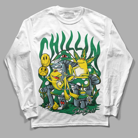 Jordan 5 “Lucky Green” DopeSkill Long Sleeve T-Shirt Chillin Streetwear - White