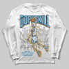 Jordan 4 Denim “Worn Blue” DopeSkill Long Sleeve T-Shirt Thunder Dunk Graphic Streetwear - White 