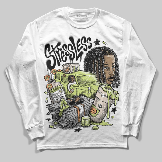 Jordan 5 “Luminous Green” DopeSkill Long Sleeve T-Shirt Stressless Graphic Streetwear - White