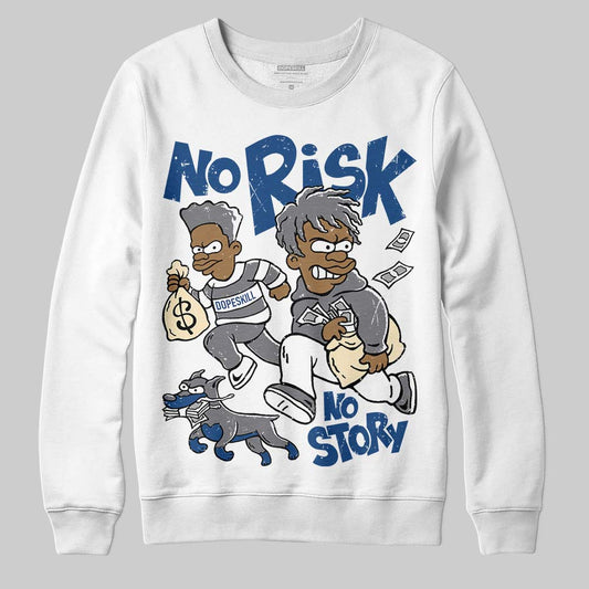Jordan 9 Retro 'Flint Grey' 2026 DopeSkill Sweatshirt No Risk No Story Graphic Streetwear - White 