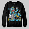 Jordan 11 Retro Gamma Blue (2025) DopeSkill Sweatshirt Born To Be Rich Graphic Streetwear - Black