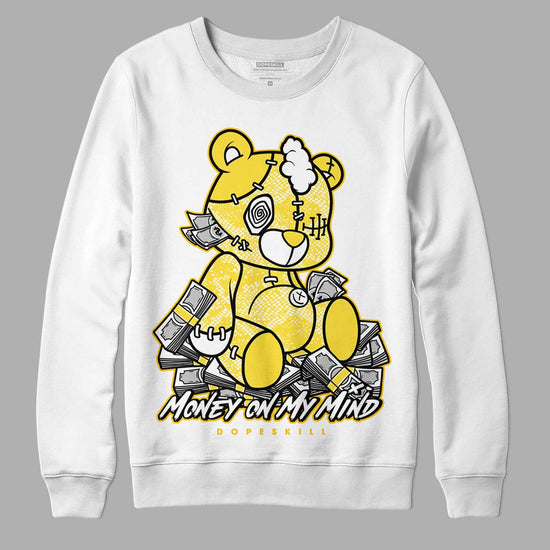 Jordan 11 Low 'Yellow Snakeskin' DopeSkill Sweatshirt MOMM Bear Graphic Streetwear - White