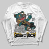 Adidas Samba OG Leopard Pack Collegiate Green DopeSkill Long Sleeve T-Shirt Born To Be Rich Graphic Streetwear - White