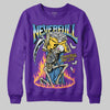 PURPLE Sneakers DopeSkill Purple Sweatshirt NeverFull Graphic Streetwear