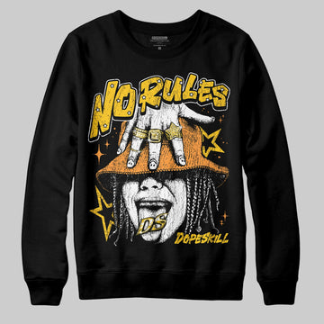 Yellow Sneakers DopeSkill Sweatshirt No Rules Graphic Streetwear - Black