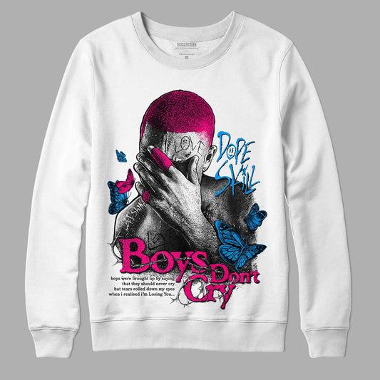 Jordan 1 Low GS “Fierce Pink” Dopeskill Sweatshirt Boys Don't Cry Graphic Streetwear - White 