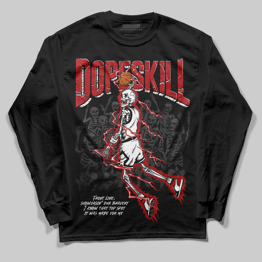 Jordan 1 Retro High OG Black Toe Reimagined DopeSkill Long Sleeve T-Shirt Thunder Dunk Graphic Streetwear - Black