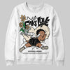 Jordan 5 Retro Reverse Metallic DopeSkill Sweatshirt No Fake Love Graphic Streetwear - White