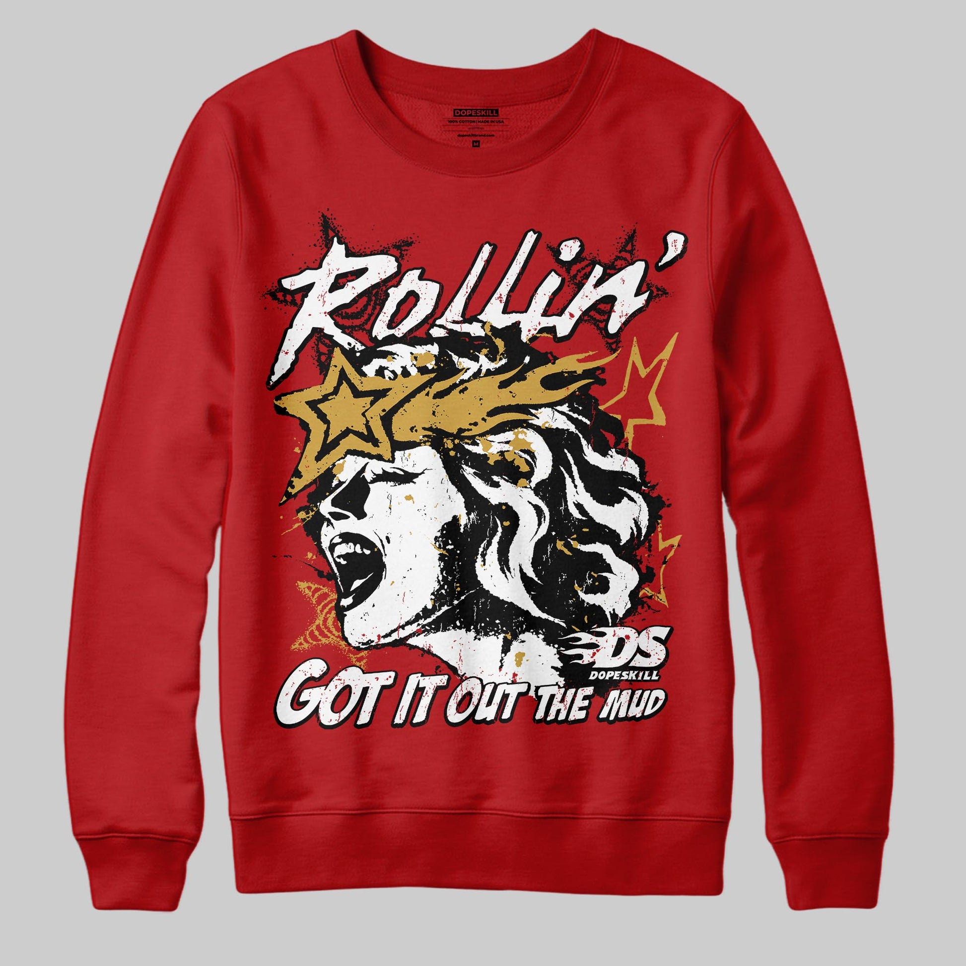 Red Sneakers DopeSkill Sweatshirt Got It Out The Mud Graphic Streetwear - Red