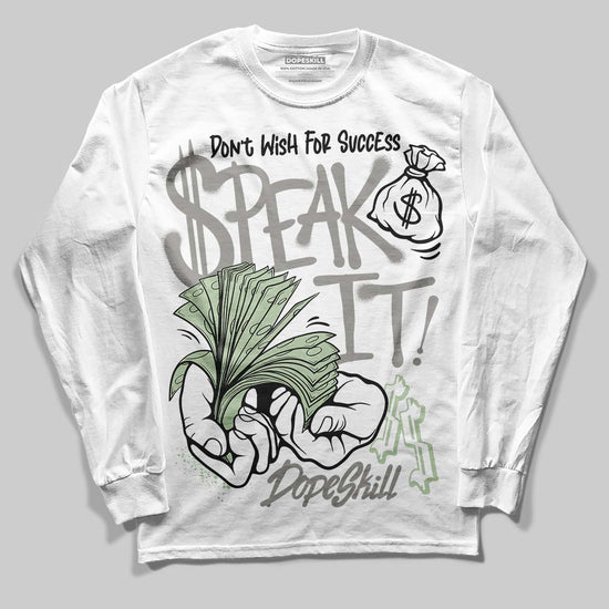 Jordan 4 WMNS “Seafoam” (2025) DopeSkill Long Sleeve T-Shirt Speak It Graphic Streetwear - White