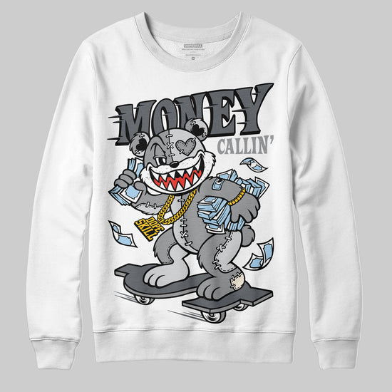 Jordan 5 Retro Wolf Grey (2026) DopeSkill Sweatshirt Money Callin' Graphic Streetwear - White 