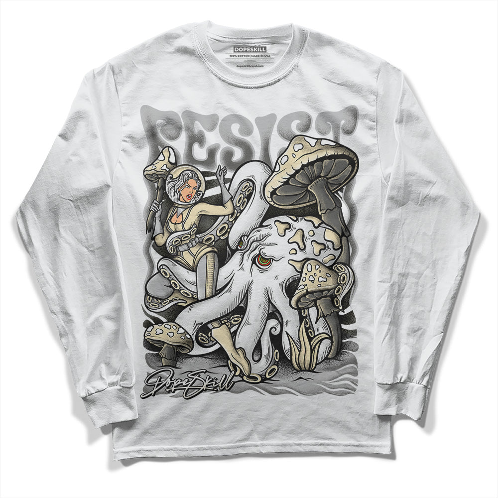 Jordan 4 Retro SE Craft Photon Dust DopeSkill Long Sleeve T-Shirt Resist Graphic Streetwear - White