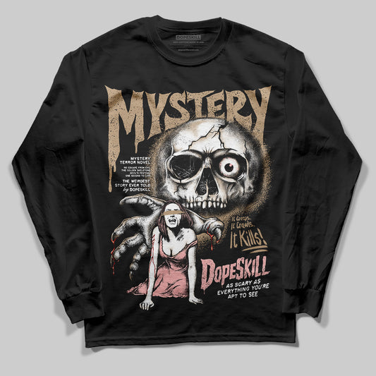 Nike Air Force 1 Low Canvas “Linen” DopeSkill Long Sleeve T-Shirt Mystery Ghostly Grasp Graphic Streetwear - Black
