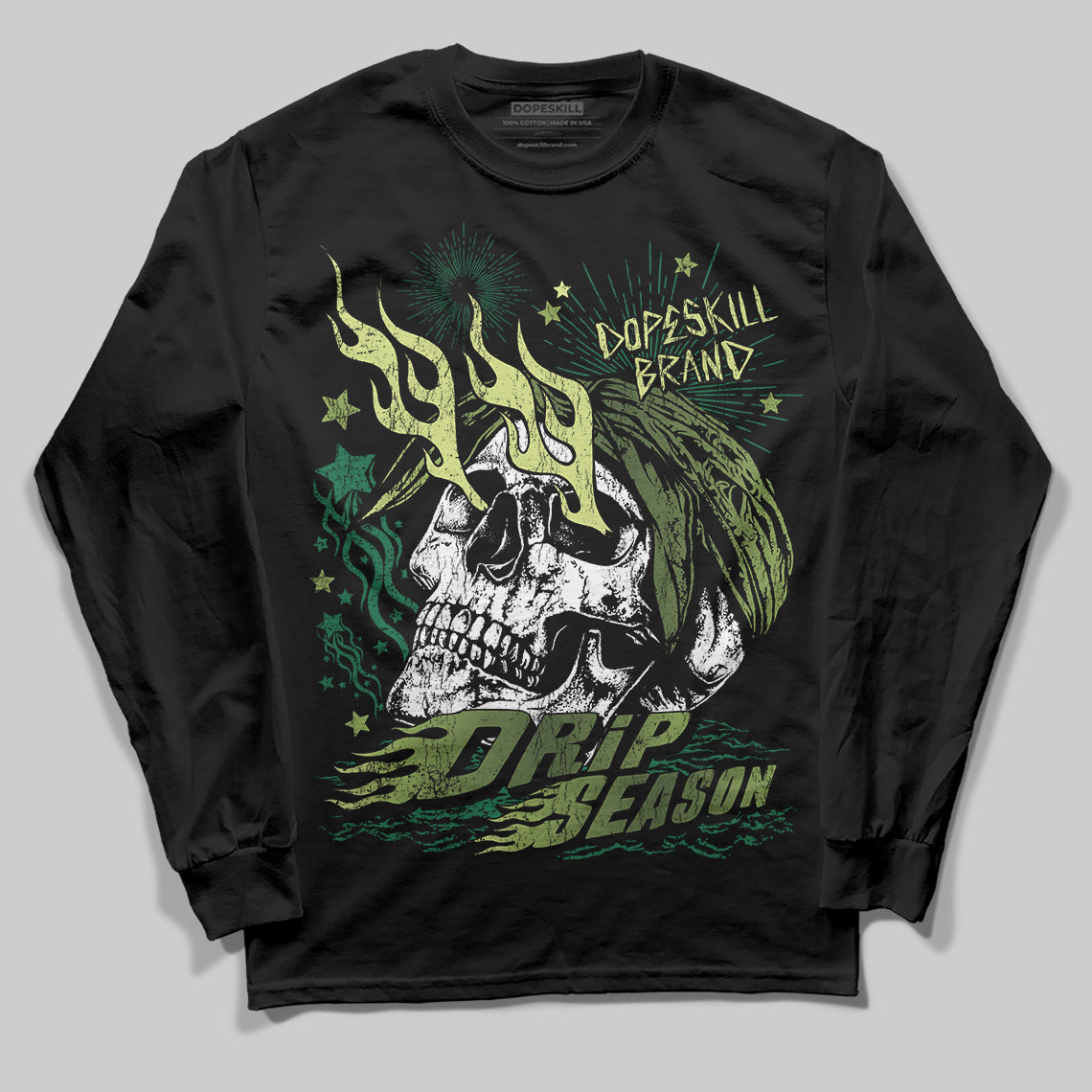 Foamposite Pro 'Pine Green' DopeSkill Long Sleeve T-Shirt Drip Season Graphic Streetwear - black