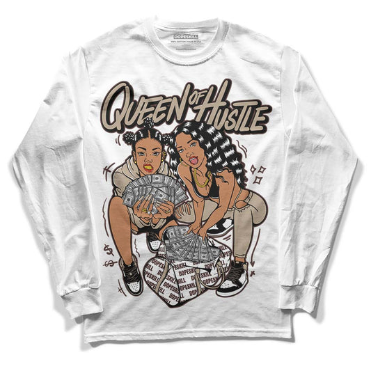 Jordan 1 High OG “Latte” DopeSkill Long Sleeve T-Shirt Queen Of Hustle Graphic Streetwear - White