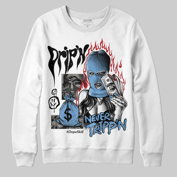 Jordan 12 Retro 'Melo' DopeSkill Sweatshirt Drip'n Never Tripp'n Graphic Streetwear - White
