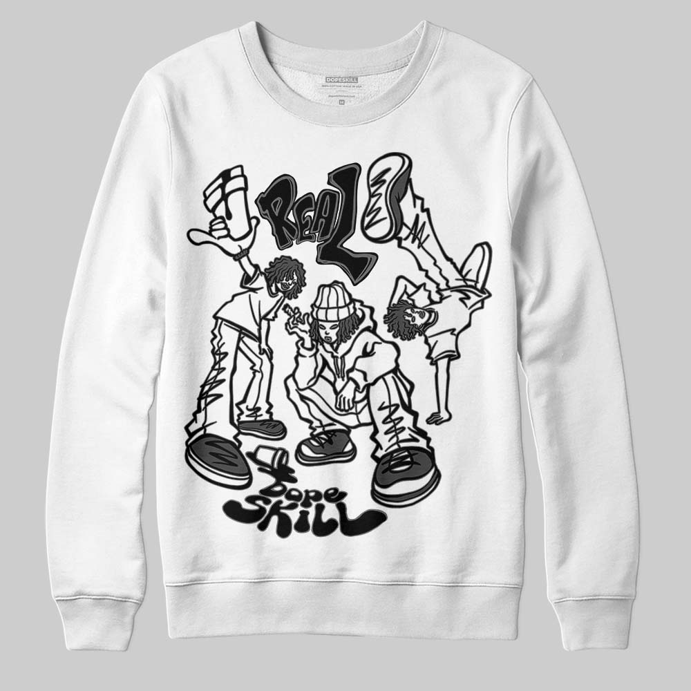 Jordan 4 “Black Cat” (2025) DopeSkill Sweatshirt Real Y2K Players Graphic Streetwear - White