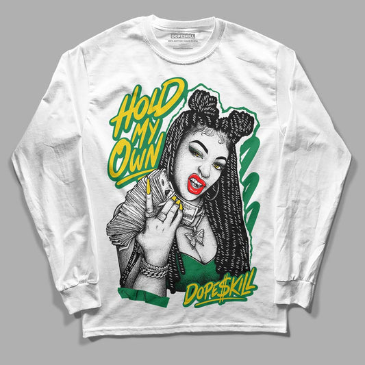 Jordan 5 “Lucky Green” DopeSkill Long Sleeve T-Shirt New H.M.O Graphic Streetwear - White