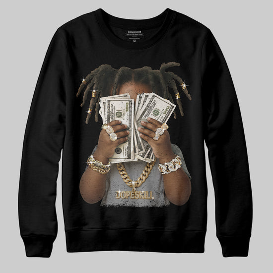 Jordan 5 Retro Wolf Grey (2026) DopeSkill Sweatshirt Rich Youth Graphic Streetwear - black