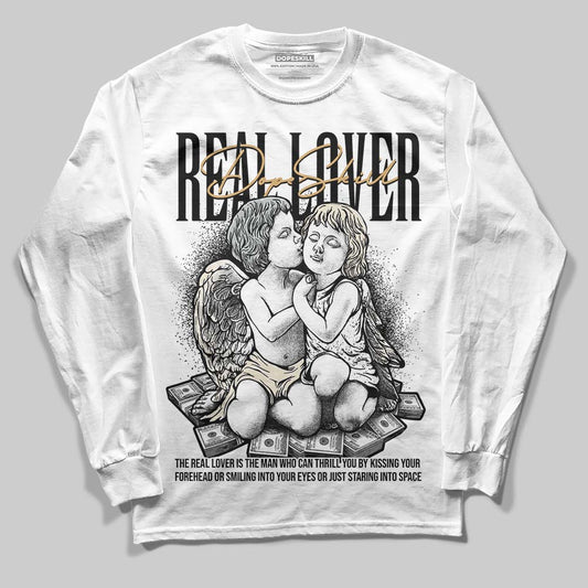 Jordan 5 Retro Reverse Metallic DopeSkill Long Sleeve T-Shirt Real Lover Graphic Streetwear - White