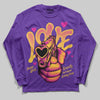 PURPLE Sneakers DopeSkill Long Sleeve T-Shirt Love Shot Graphic Streetwear - Purple