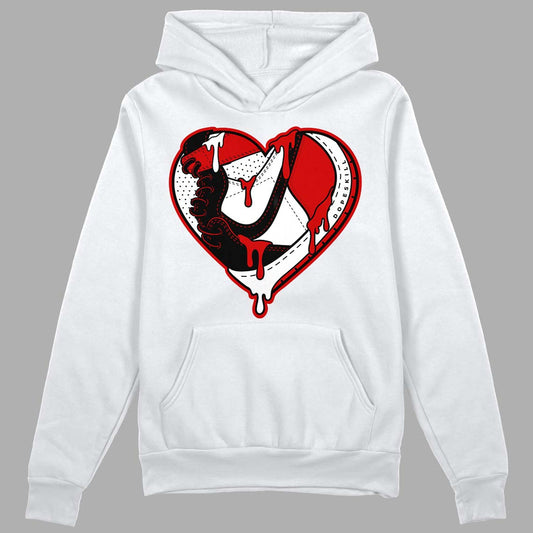 Jordan 1 Retro Low "Black Toe" DopeSkill Hoodie Sweatshirt Heart Jordan 1 Graphic Streetwear - White 