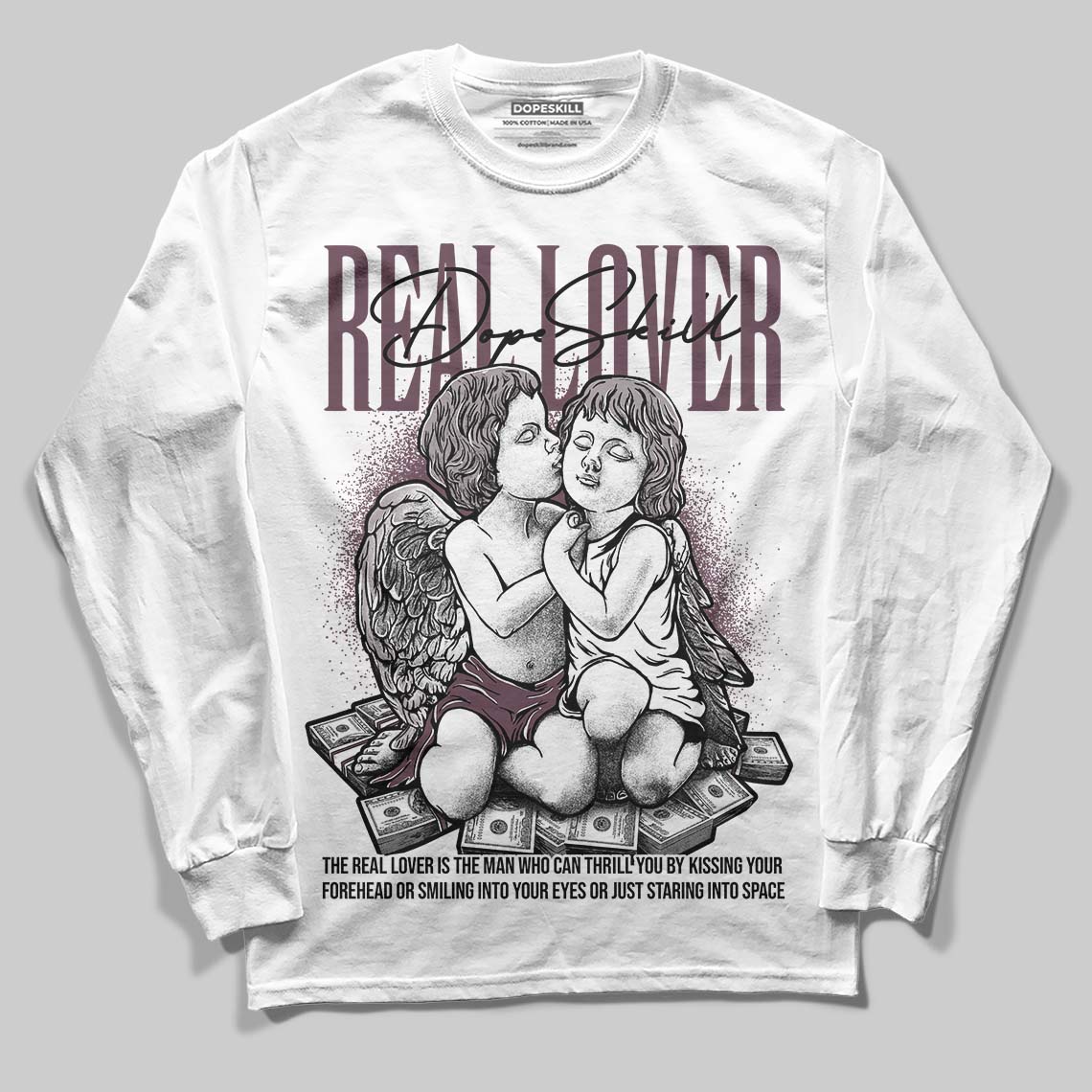 A Ma Maniére x Air Jordan 5 “Violet Ore” DopeSkill Long Sleeve T-Shirt Real Lover Graphic Streetwear - White
