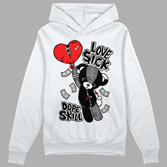 Jordan Spizike Low Bred DopeSkill Hoodie Sweatshirt Love Sick Graphic Streetwear - White 