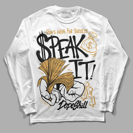Jordan 11 "Gratitude" DopeSkill Long Sleeve T-Shirt Speak It Graphic Streetwear - White