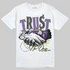 Jordan 4 Canyon Purple DopeSkill T-Shirt Trust No One Graphic Streetwear - White