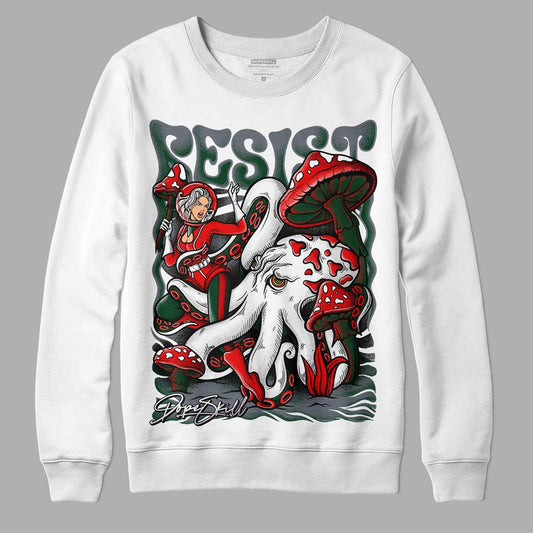 Jordan 2 White Fire Red DopeSkill Sweatshirt Resist Graphic Streetwear - White