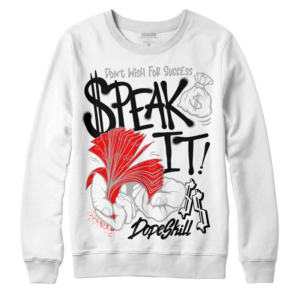 Jordan 1 Low OG “Shadow” DopeSkill Sweatshirt Speak It Graphic Streetwear - White