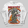 Jordan 3 Fire Red DopeSkill Long Sleeve T-Shirt NeverFull Graphic Streetwear - White 