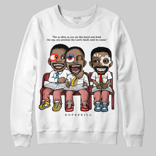 Jordan 13 “Dune Red” DopeSkill Sweatshirt First Sunday Graphic Streetwear - White