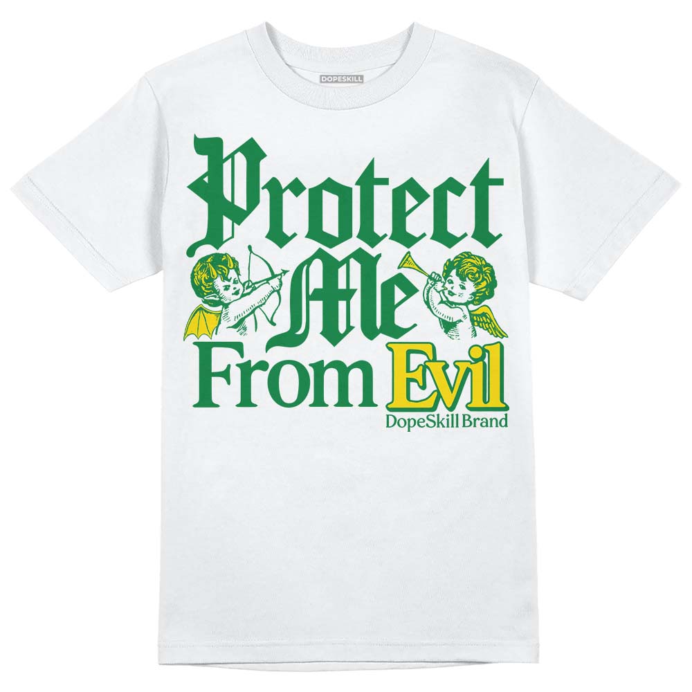 Dunk Low Reverse Brazil DopeSkill T-Shirt Protect Me From Evil Graphic Streetwear - White