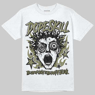 Olive Sneakers DopeSkill T-Shirt Root of Evil Graphic Streetwear - White