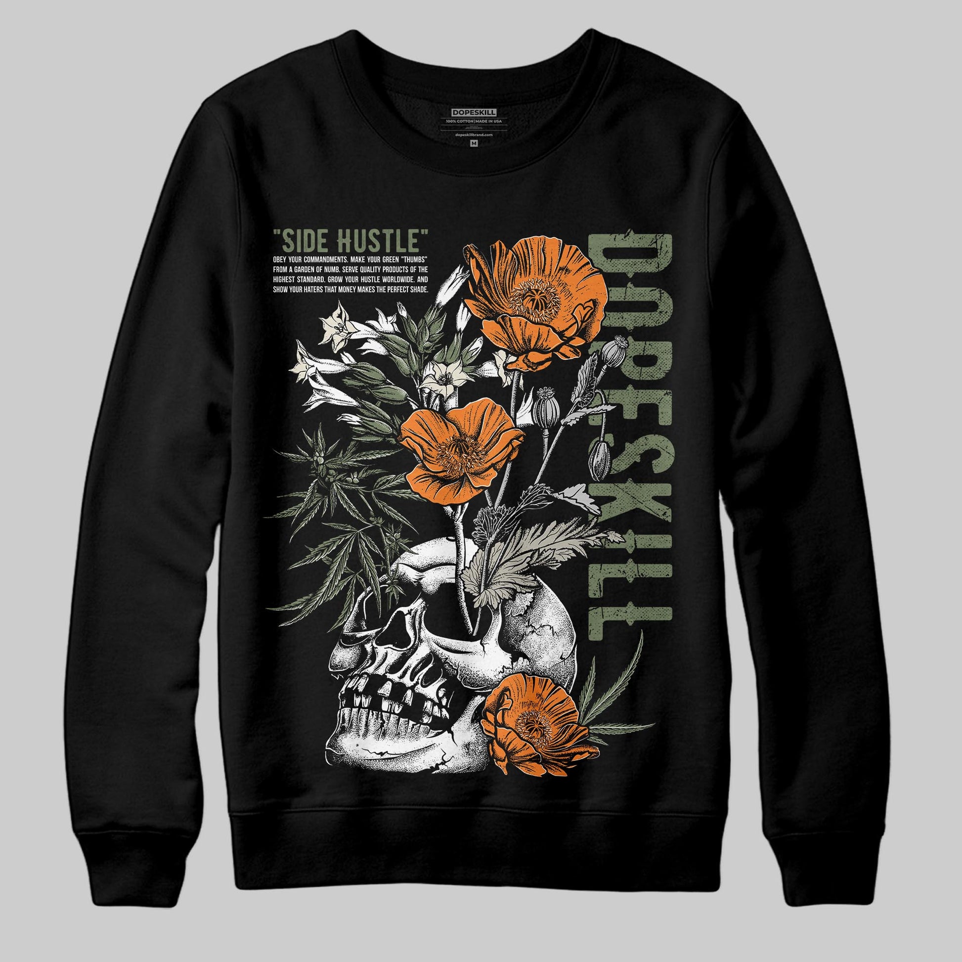 Jordan 4 Retro OG SP Undefeated (2025) DopeSkill Sweatshirt Side Hustle Graphic Streetwear - Black