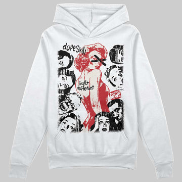 Jordan 4 “Flight Club” DopeSkill Hoodie Sweatshirt Built Different Graphic Streetwear - White