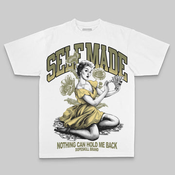 Olive Oversize Print Self Made DopeSkill Graphic Premium T-shirt Streetwear - White