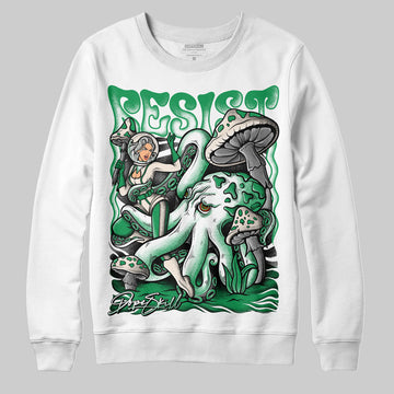 Jordan 2 Retro Lucky Green DopeSkill Sweatshirt Resist Graphic Streetwear - White