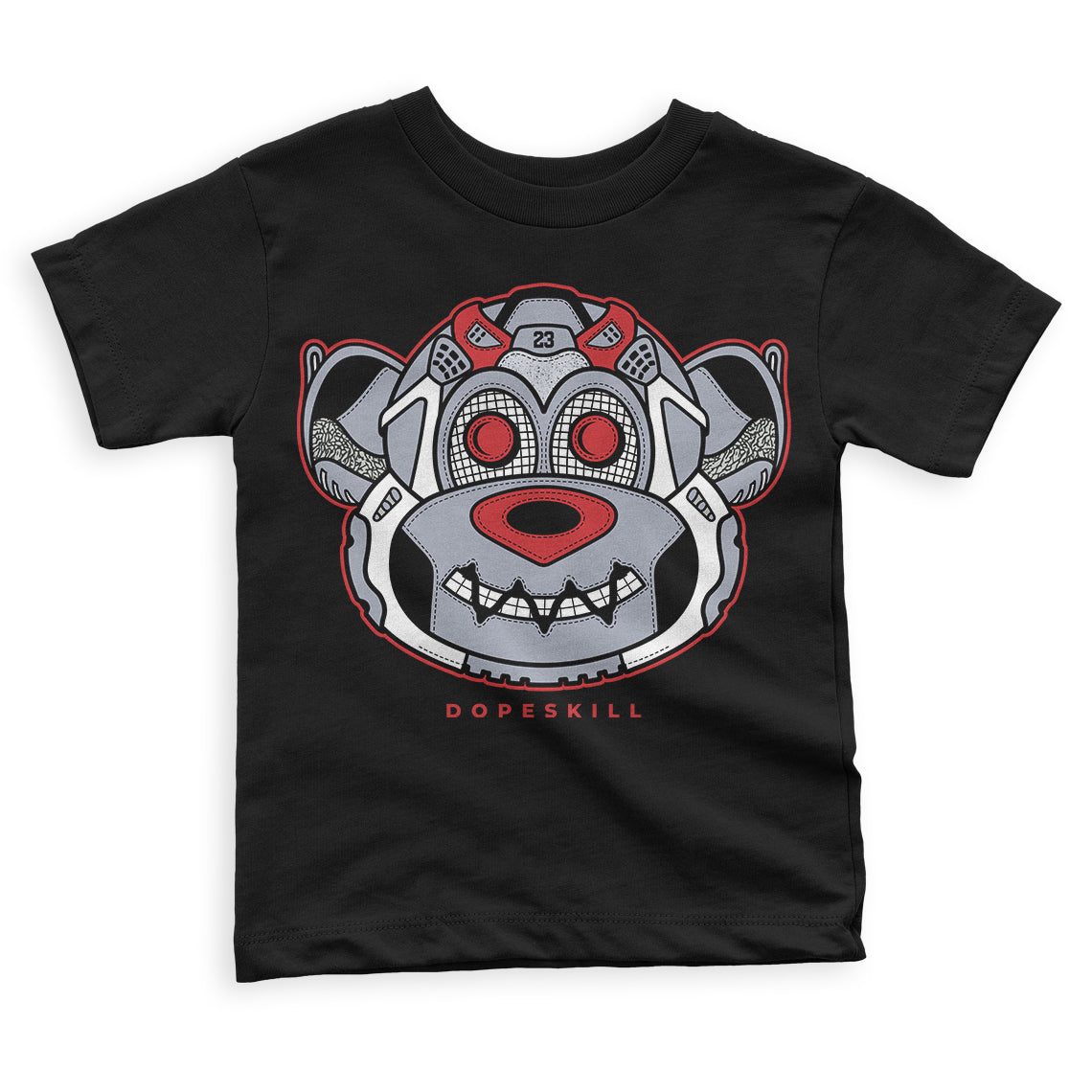 Jordan 4 “Bred Reimagined”  DopeSkill Toddler Kids T-shirt Monk Graphic Streetwear - Black