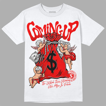 Jordan 12 “Cherry” DopeSkill T-Shirt Money Bag Coming Up Graphic Streetwear - White 