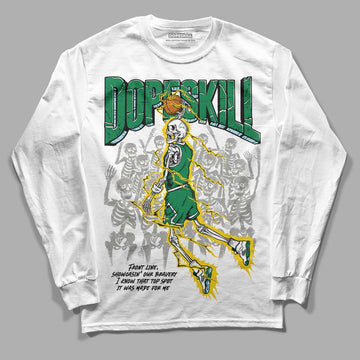 Jordan 5 “Lucky Green” DopeSkill Long Sleeve T-Shirt Thunder Dunk Graphic Streetwear - White