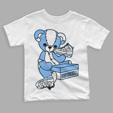 Jordan 9 Powder Blue DopeSkill Toddler Kids T-shirt Sneakerhead BEAR Graphic Streetwear - White