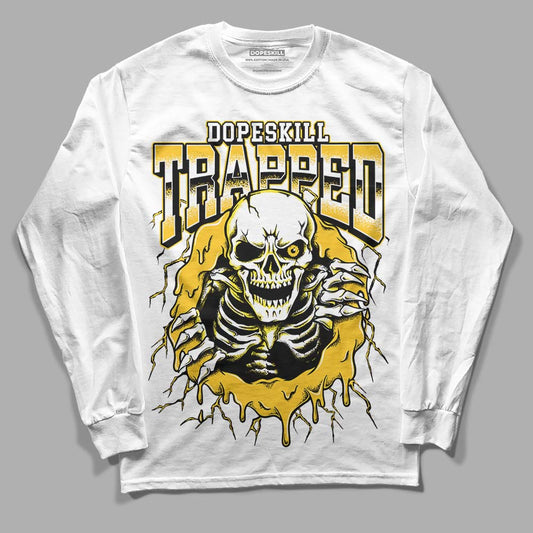 Jordan 4 Retro “Vivid Sulfur” DopeSkill Long Sleeve T-Shirt Trapped Halloween Graphic Streetwear - White 