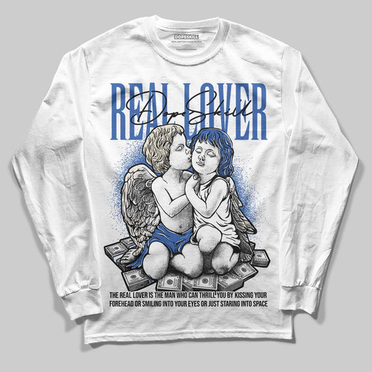 Jordan 1 Low Travis Scott x Fragment DopeSkill Long Sleeve T-Shirt Real Lover Graphic Streetwear - White