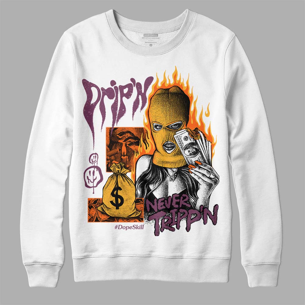 Jordan 1 Retro High OG Brotherhood DopeSkill Sweatshirt Drip'n Never Tripp'n Graphic Streetwear - White