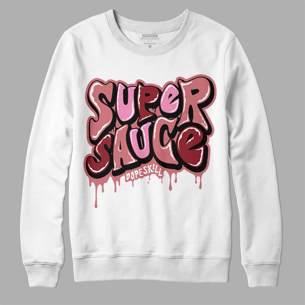 Valentine's Day Collection DopeSkill Sweatshirt Super Sauce Graphic Streetwear - White 