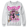 Pink Sneakers DopeSkill Sweatshirt Money Bag Coming Up Graphic Streetwear - White