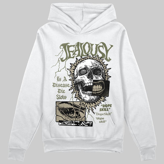 Olive Sneakers DopeSkill Hoodie Sweatshirt Jealousy Graphic Streetwear - White